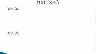 Algebra of Functions - Composition