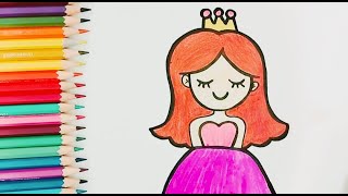 Princess|Interesting Coloring| Drawing Tutorial Art|