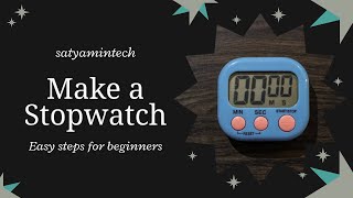 Build a Stopwatch App using HTML, CSS & JavaScript | Beginner JavaScript Project #javascript #coding
