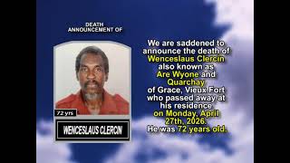 Wenceslaus Clercin ~ Short Obituary