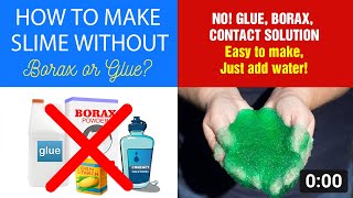 How To Make Slime Without Borax or Glue