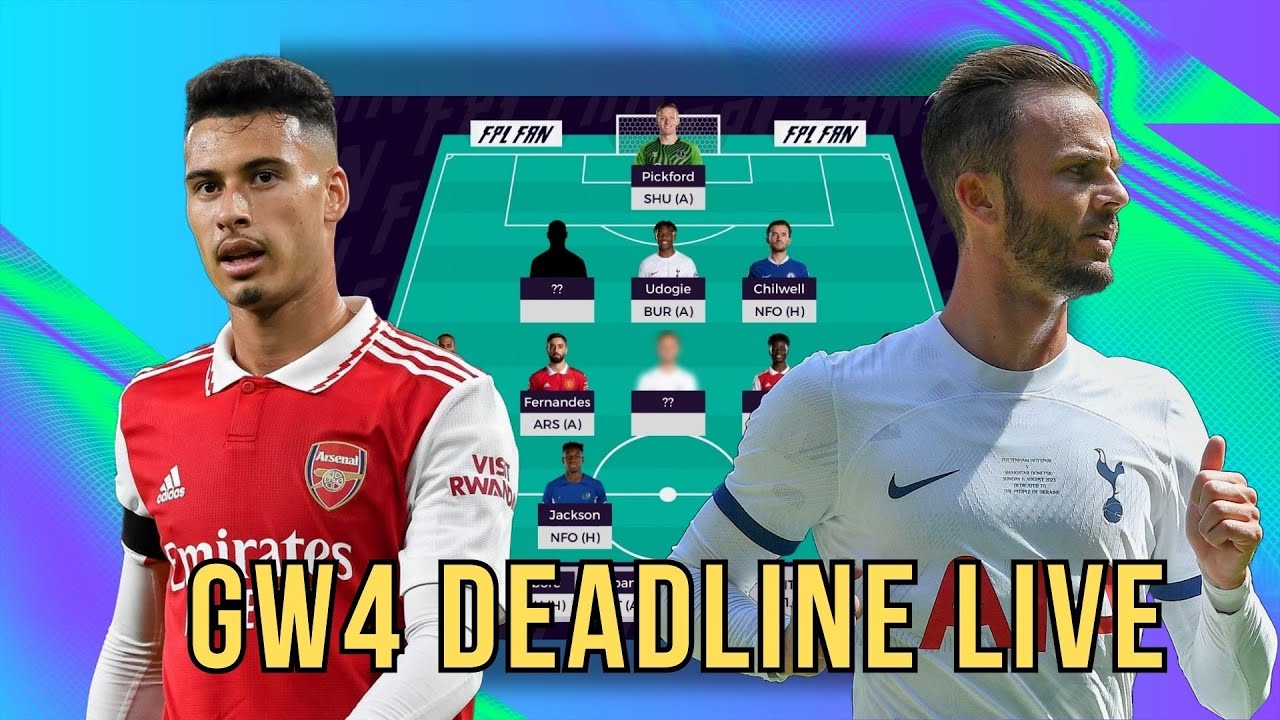 FPL GW4 LIVE: FPL Team Final Decisions I Fantasy Premier League 2023/24 ...