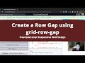 Create a Row Gap using grid row gap (CSS Grid) freeCodeCamp tutorial