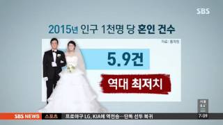 높은 집값에 양육비에…결혼 안 하는 청년들 / SBS