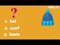 winter clothes vocabulary video flashcards learn english for kids