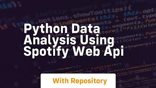 Python data analysis using spotify web api