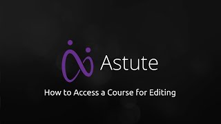 How To Access A Course For Editing Deltanet International Astute Tutorial