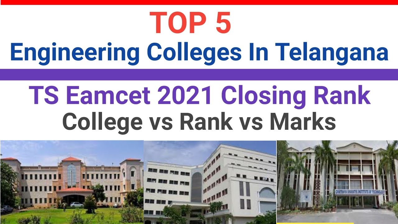 Top 5 Engineering Colleges In Telangana|TS Eamcet 2021 College Wise ...