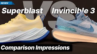 Asics Superblast vs Nike Invincible 3