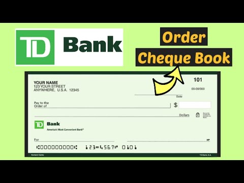 Order Cheque TD Bank | TD Cheque Book Cost | How To Order Checks From ...