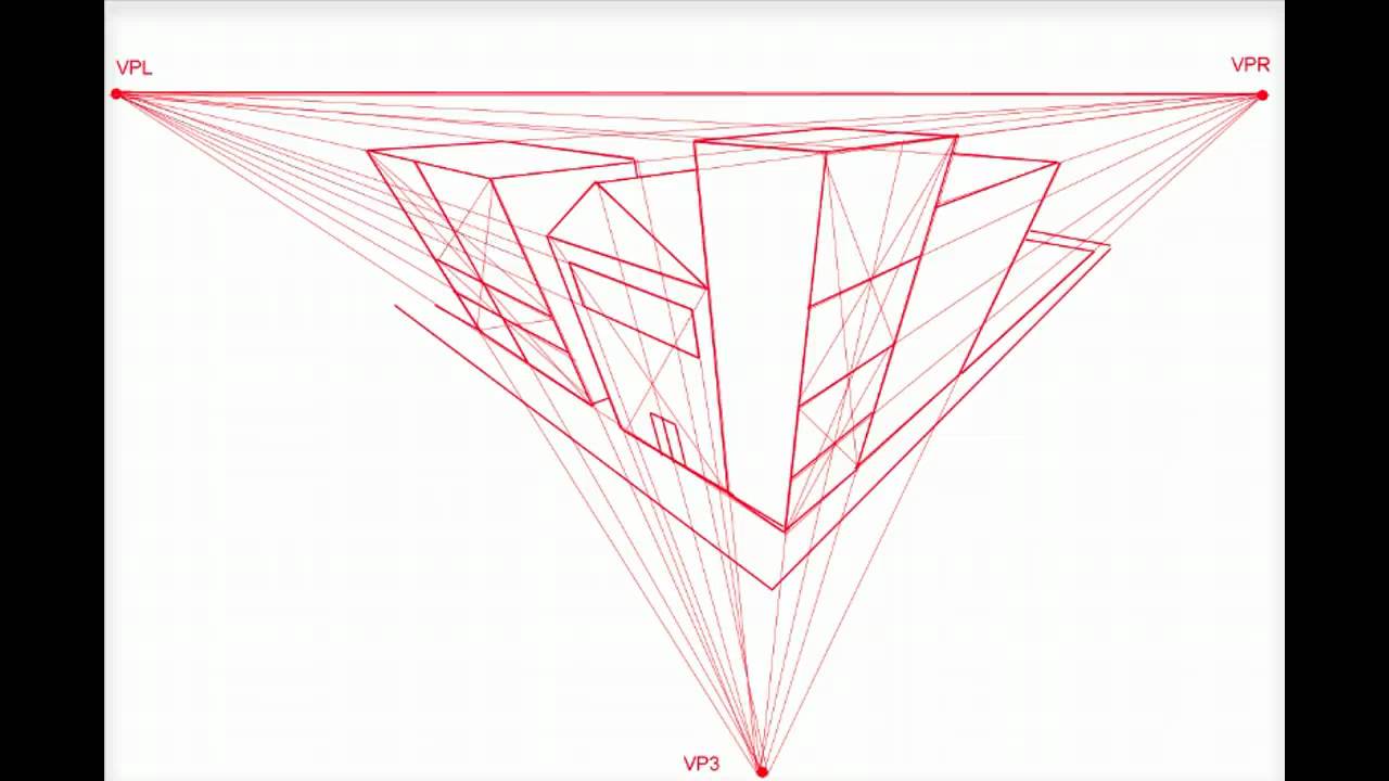 Three Point Perspective Simple Drawing