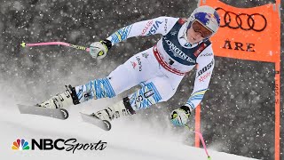 Lindsey Vonn skis downhill run of super-combined, first since super-G crash | NBC Sports