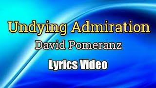 Undying Admiration - David Pomeranz (Lyrics Video)