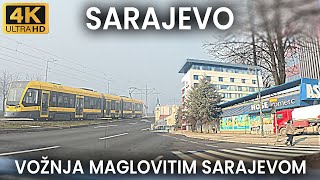 【4K】Vožnja kroz Sarajevo u Maglovito jutro #sarajevo #4k #dji