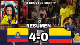 ECUADOR vs COLOMBIA REACCIÓN DE COLOMBIANO