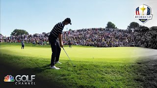 Jordan Spieth hits HUGE chip-in to tie match for U.S. | 2023 Ryder Cup Highlights | Golf Channel