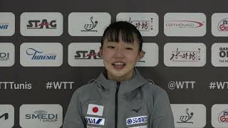 シングルス準優勝 張本美和「自信になりました。パリ五輪に向けてもっと頑張っていきたい」｜WTTコンテンダー チュニス2022