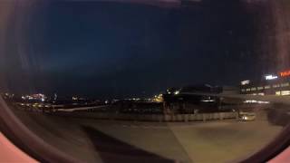 [4K]機窓 夜の福岡空港 (FUK) 離陸 動画 JAL328 2019年3月27日 TAKEOFF from Fukuoka Airport