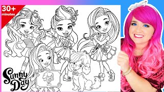 Coloring Sunny Day, Blair, Rox \u0026 Doodle Coloring Pages | 30+ Minutes Coloring Videos | Sunny Day