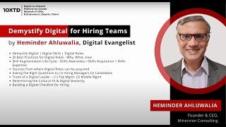 Heminder Ahluwalia on Demystifying Digital for Hiring Teams | Live Expert Session | 10XTD