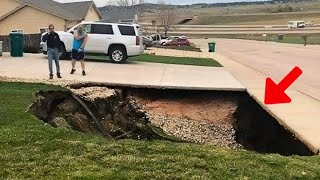 Man’s Front Yard Slumps and Uncovers Hole – Turns Pale When He Sees What’s In It