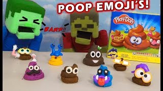 Play Doh Poop Emoji Making Playset - Don't Get Sick Puppet Steve!! Poop Troop Unboxing