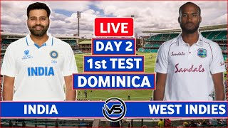 India vs West Indies 1st Test Day 2 Live | IND vs WI 1st Test Live Scores & Commentary