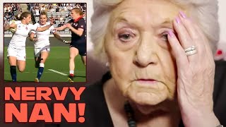 Grime Gran nervously watches the Rugby World Cup Semi Finals!