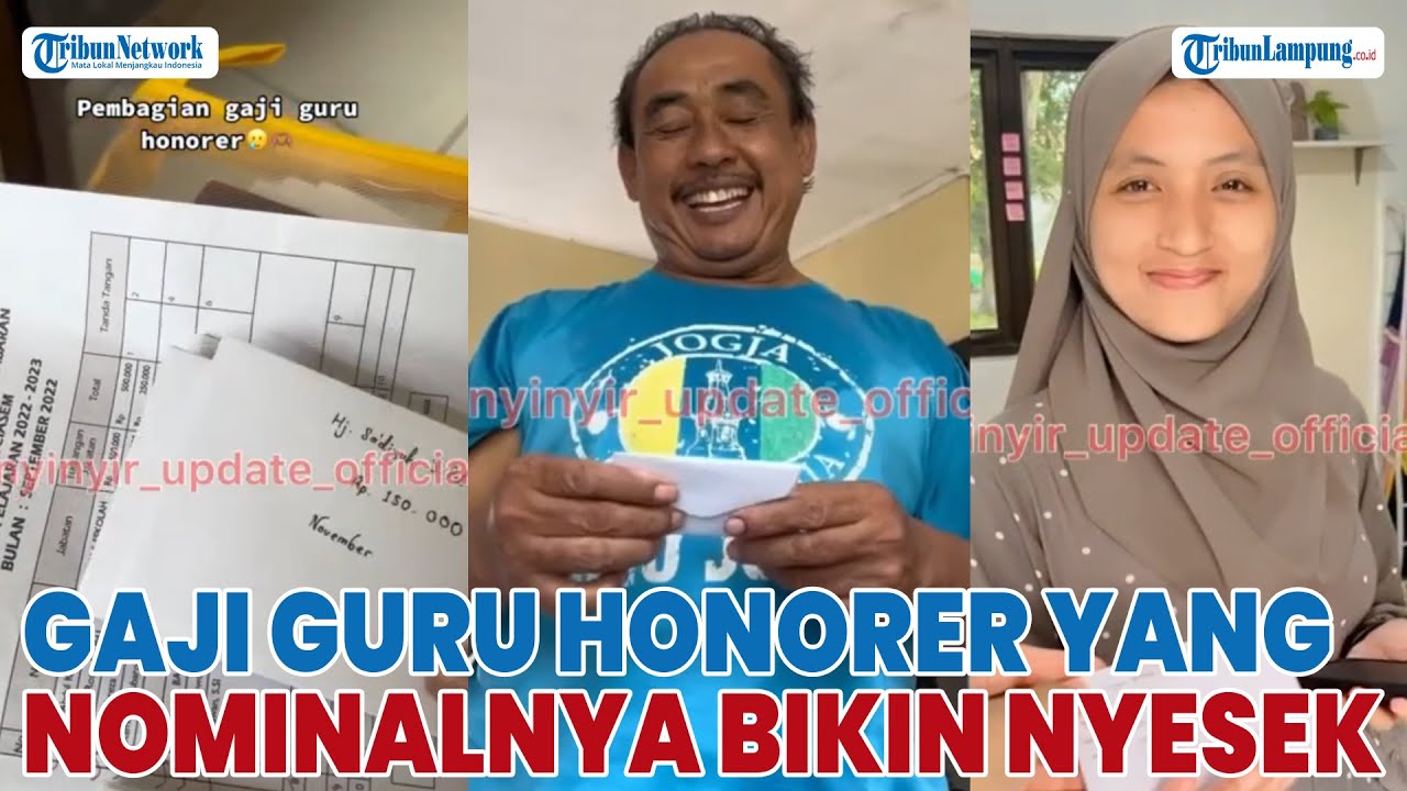 Momen Pembagian Gaji Guru Honorer Yang Nominalnya Bikin Nyesek - YouTube