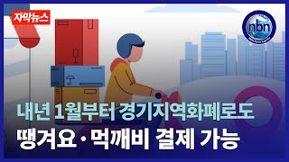 이르면 내년 1월부터 경기지역화폐로도 민간배달앱 땡겨요·먹깨비 결제 가능