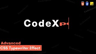 Advanced Typewriter Effect Using HTML CSS & JavaScript | CodeXpool