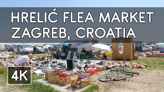 Hrelić Flea Market (Jakuševec) - Sunday Treasure Hunt in Zagreb, Croatia - 4K UHD Virtual Travel