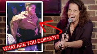 Jessica Kirson can’t stop laughing at fan taking off sweater | Jessica Kirson Long Crowd Work Videos