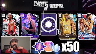 LUCKIEST PACK OPENING! New Guaranteed Super Packs with 50 Dark Matters and Opals NBA 2K24 MyTeam