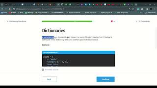 74 Dictionary Functions | Python Developer | Sololearn