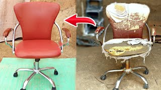 Restoration old rusty chair . how to repair office chair .