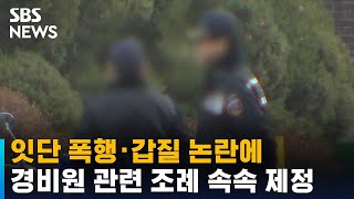 잇단 폭행·갑질 논란에…경비원 관련 조례 속속 제정 / SBS