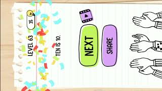 Brain Test Level 63 || Remove 6 Stick And Make It A 10.