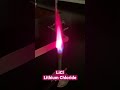 Flame Test of Lithium Chloride LiCl 🔥