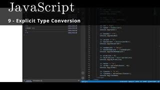 JavaScript 9 🧬 Explicit Type Conversion