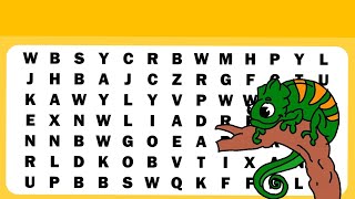 FIND REPTILES NAMES 🦎🐊🐍 | WORD SEARCH | PUZZLE