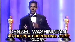 Denzel Washington wins Best Supporting Actor for Glory