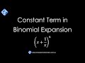 How to find Constant term in Binomial Expansion (x + 1/x)^6 using General Term