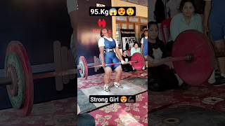 North India 95.Kg Deadlift Strong🥰 Girl Convenation Lift #shorts #powerlifting #youtubeshorts😱