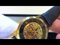 vintage universal geneve 18k gold skeleton watch