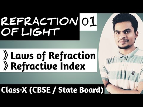 Class 10 Science | Chapter 10 | Refraction Of Light~01 | Laws Of ...