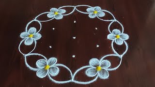 2 Beautiful daily kolams only (5*3) dots // Easy latest daily kolams//