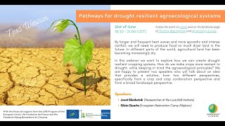 AEEU/Stichting Boerengroep Webinar 21.06.21 - Pathways for drought resilient agroecological systems