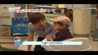 Leeteuk meet baby Kyumin