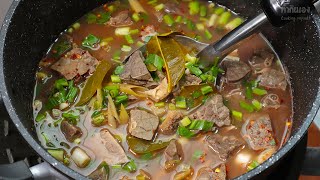 วิธีทำต้มแซ่บเครื่องในวัวให้อร่อยนัวครบรส Thai Hot and Sour Beef Soup